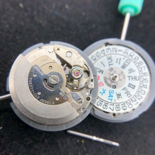 Seiko SII NH06 automatic movement watch accessory, date display at 3 o'clock, Japan made precision.