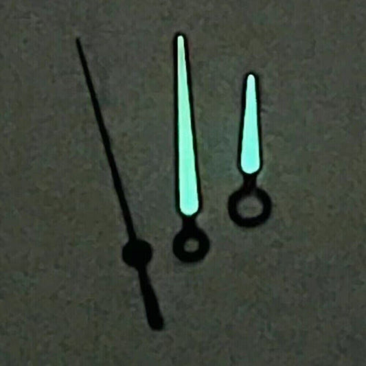 Rose Golden Trim 13mm watch hands with blue lume, compatible with NH35/NH36 movements from.