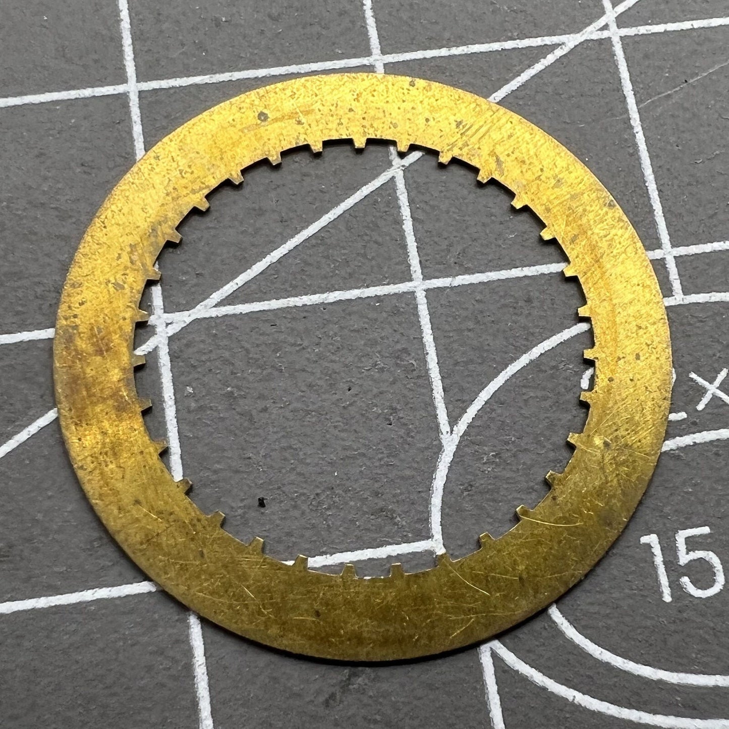 Golden numerical date disk wheel for ETA2824 Datejust watch, precise replacement part by ETA.