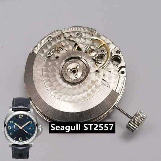 Seagull ST25 watch accessory showcasing the ST2557 automatic GMT movement with second hand at 9 o'clock.