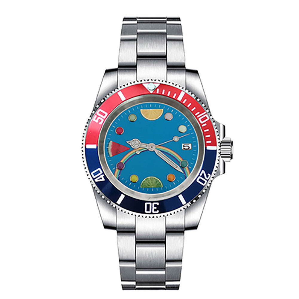 Boîtier de montre lumineux en acier inoxydable 40 mm, verre saphir, bracelet et mouvement NH35