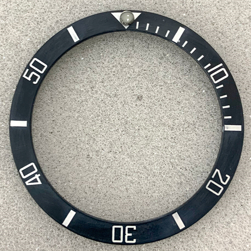 38 mm/30,8 mm schwarz matt poliert GMT SUB Keramik Uhr Lünette Einsatz Uhrenteile