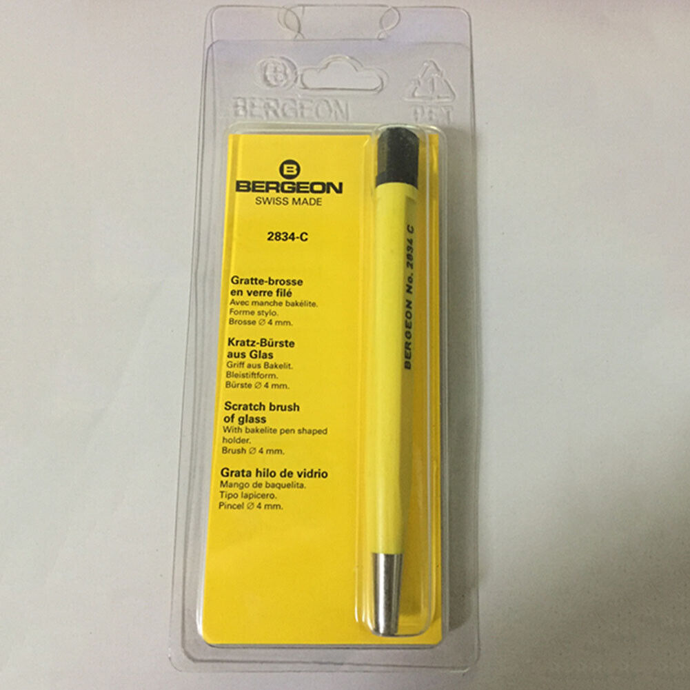 Bergeon 2834-C Glas-Kratzbürste, Fiber-Bakelit, brandneue Werkzeuge