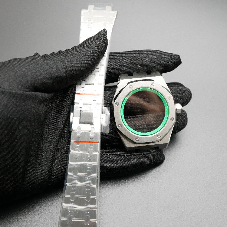 42MM 316L Edelstahl Uhrengehäuse Armband Lünette für NH35/NH36/4R35 Uhrwerk