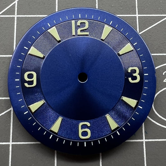 33mm luminous watch dial compatible with ETA 2836, Miyota 8200/8215, Mingzhu 2813 movements, sleek design.