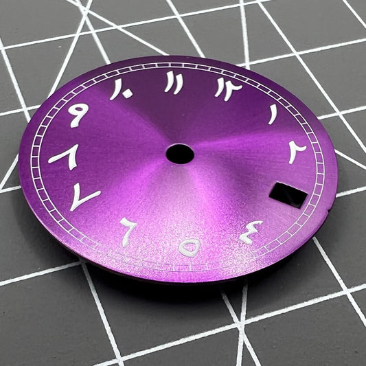 28.50mm AB-4-#4 watch dial with Arabic numerals, compatible with NH35 NH35A movement, classic design by AB-4.