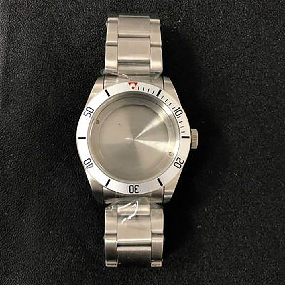 Boîtier de montre 10 types + bague en aluminium + bracelet 41 mm en verre saphir/minéral pour NH35/NH36