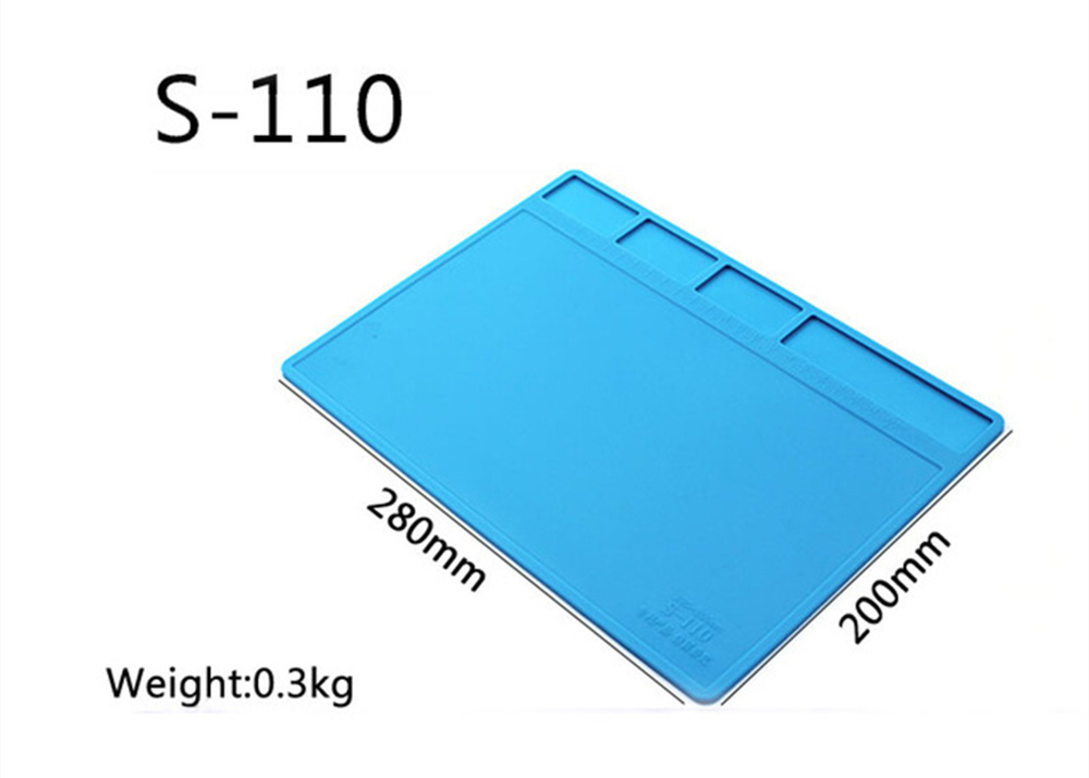 Heat-Resistant Soldering Station Silicon Soldering Mat Work Pad Desk Platform