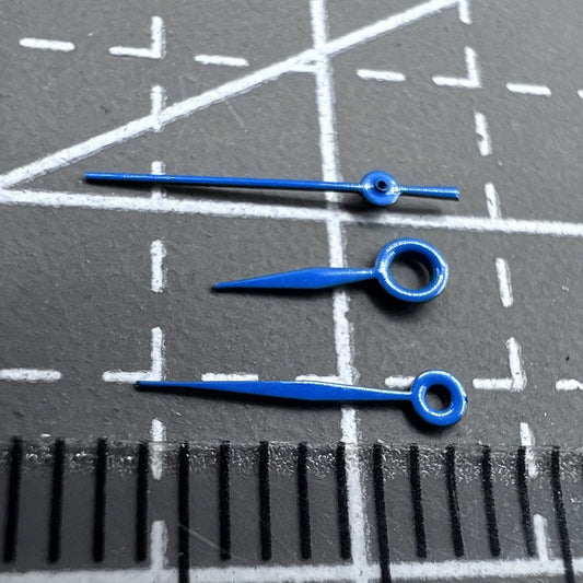 Set of 2 Sea Blue 11mm Painted Watch Hands for Miyota 2035 2115 2105 2305 movements
