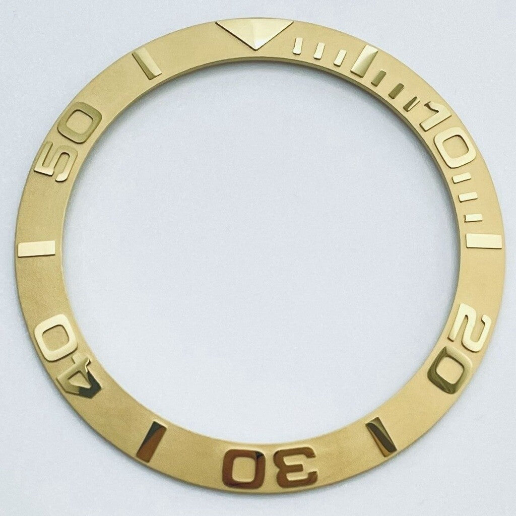 38 mm goldene GMT-Taucheruhr-Lünetteneinlage aus Keramik, Uhrenteil für 40 mm Uhrengehäuse