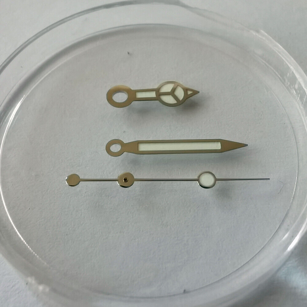 Aiguilles de montre lumineuses vertes 12,5 x 12 x 7 mm pour mouvement NH35A NH36A 7S26 4R36