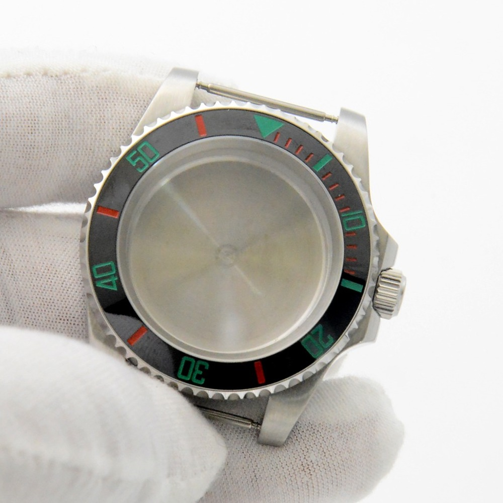 Montre de yacht automatique 40 mm GMT, boîtier compatible avec le mouvement NH35/36, verre saphir