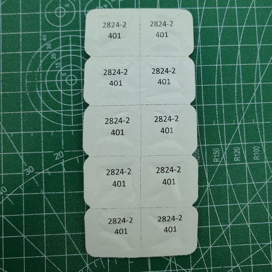 Watch winding stems compatible with ETA 2824-1 and 2836-1 movements, generic brand wholesale pack.