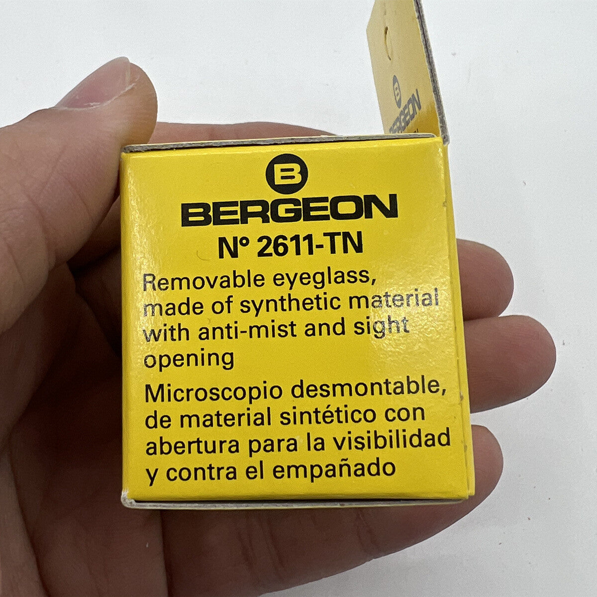 Bergeon 2611-TN-2 loupe with 5x magnification for precise watch accessory inspection and repair.