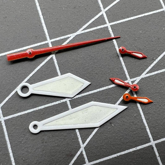 2 Sets/Pack Green Lume White Trim Watch Hands for Miyota OS10 0S10 Movement