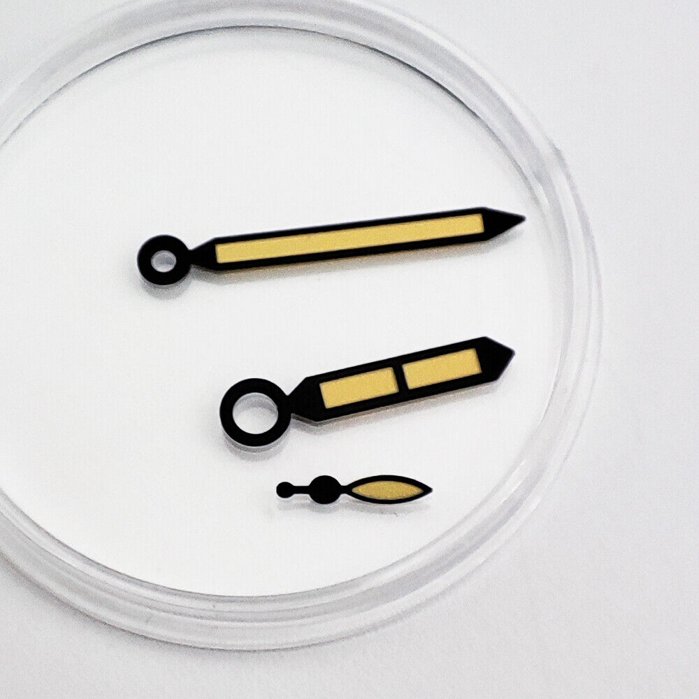 Green luminous watch hands for ST3600/6497/6498 movement, glowing detail.