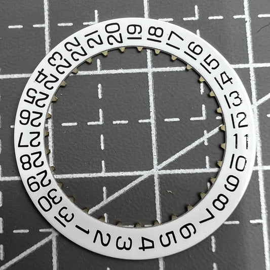 Generic Date@3 white date disk wheel for ETA 2824-2 watch movement, precise calendar part.
