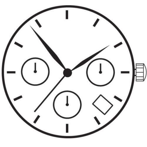 Hattori Epson TMI VD53 VD53C Watch Quartz Movement Date At 3/6/4:30