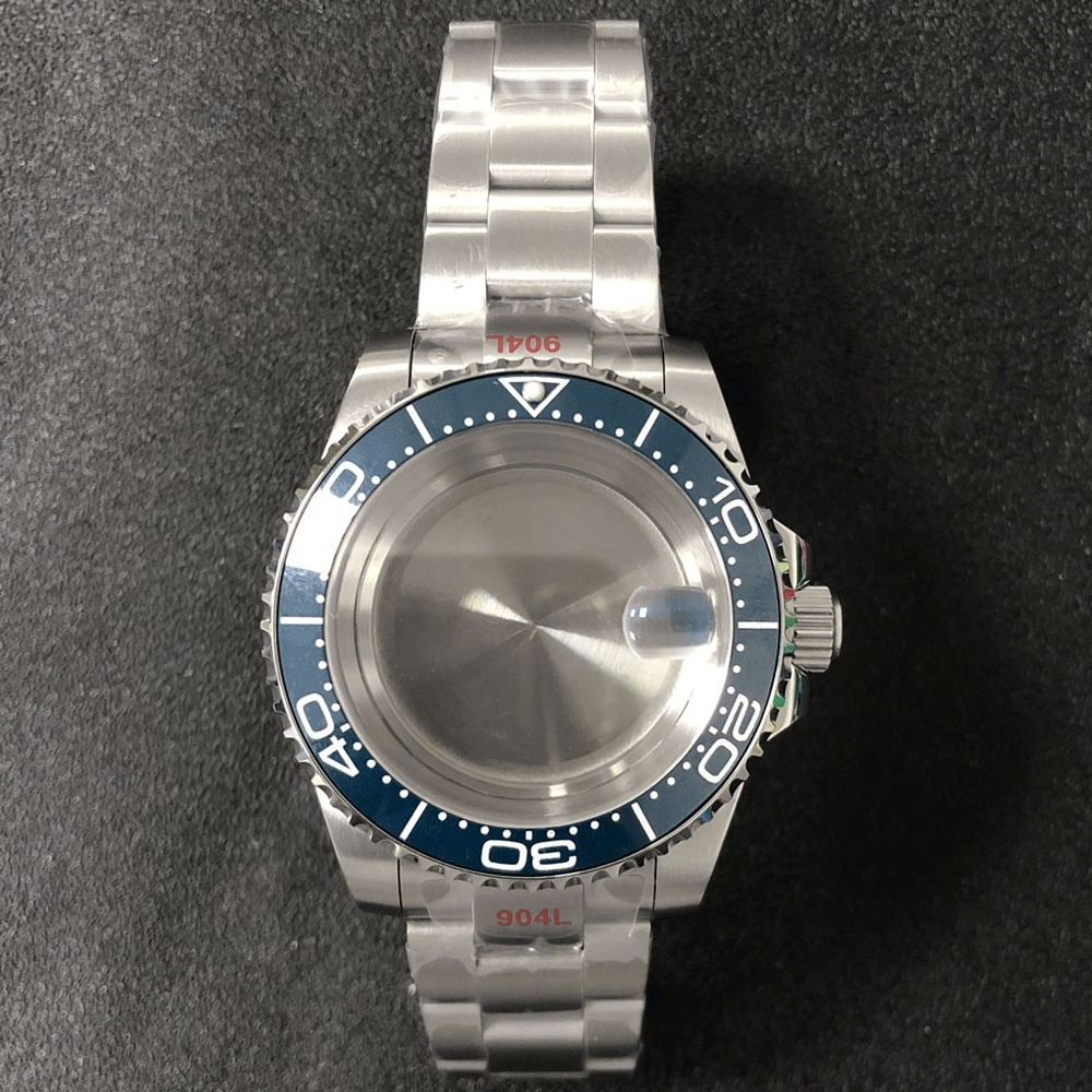Montre 40 mm, boîtier en verre saphir, bracelet en acier 316L, compatible avec la NH35 japonaise