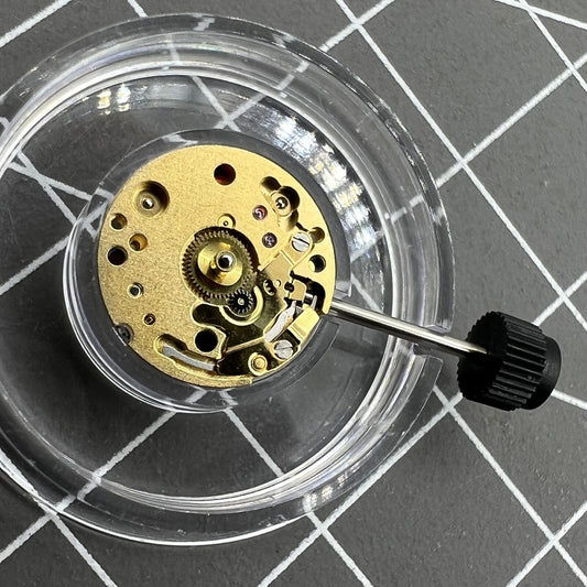 Swiss Made ETA E01.701 quartz watch movement with 2 hands, precision timekeeping by ETA.