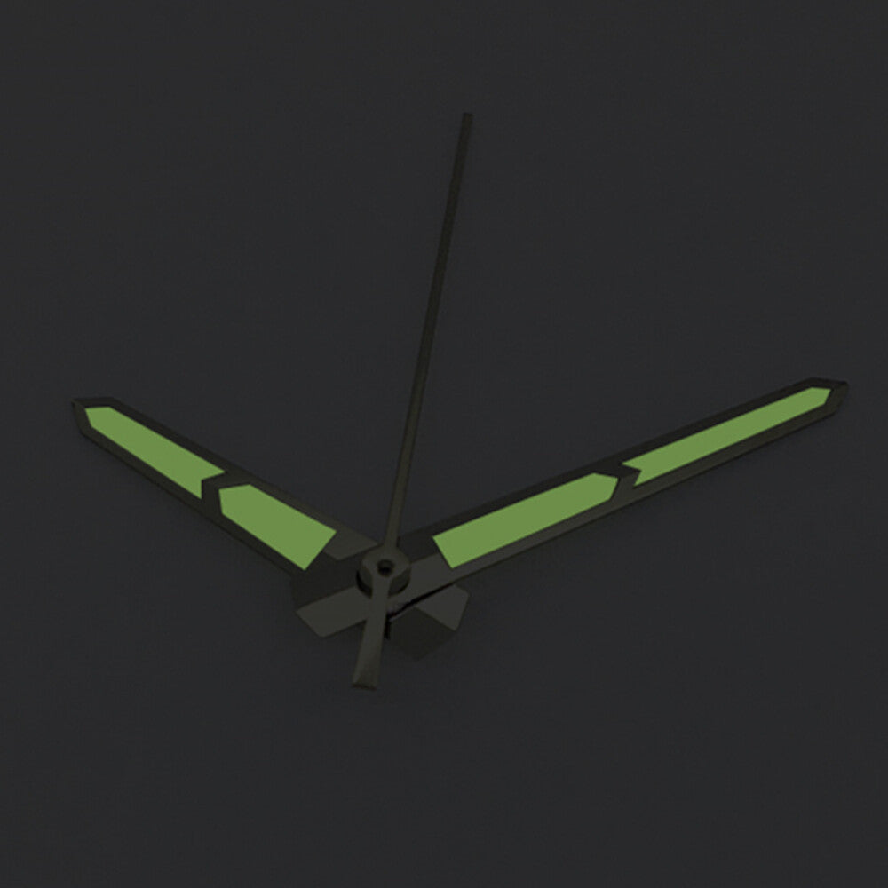 Green luminous watch hands for China Made 8215/2813/Miyota 8N24 movements, improving nighttime readability.