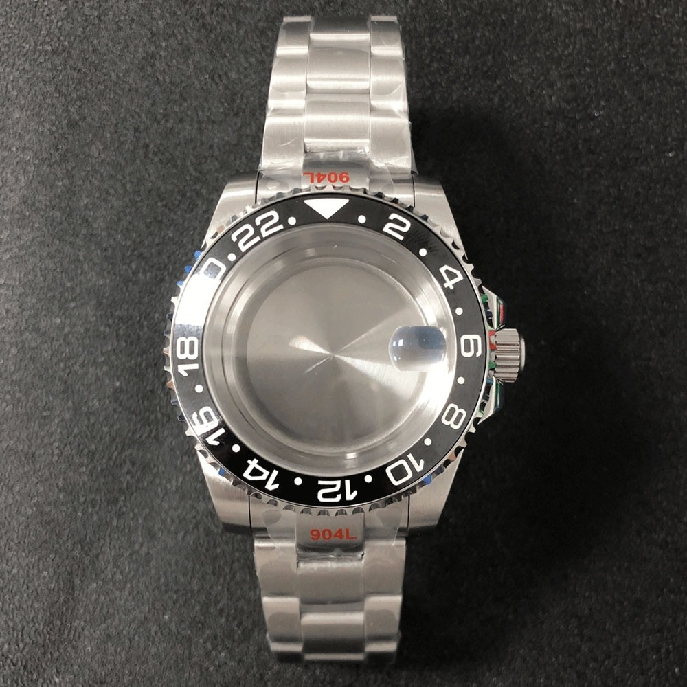 Montre 40 mm, boîtier en verre saphir, bracelet en acier 316L, compatible avec la NH35 japonaise