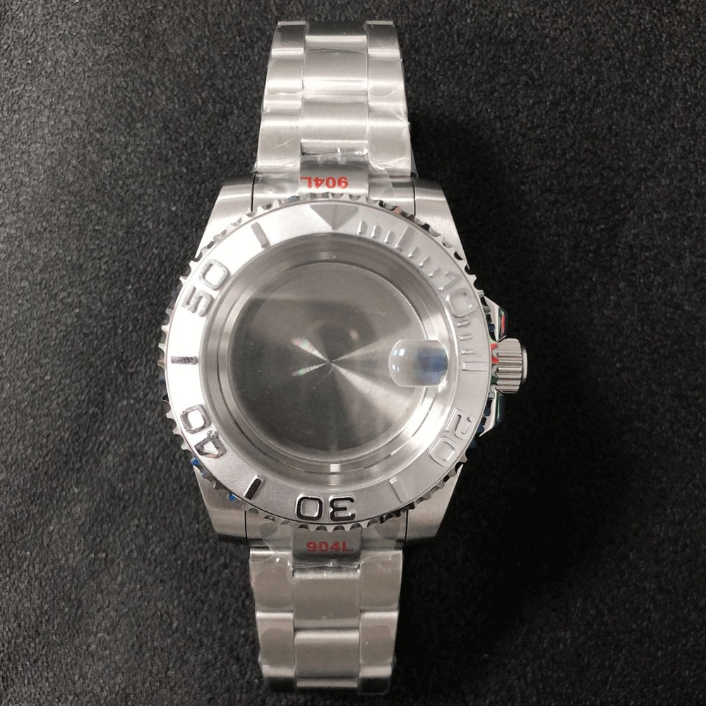Montre 40 mm, boîtier en verre saphir, bracelet en acier 316L, compatible avec la NH35 japonaise