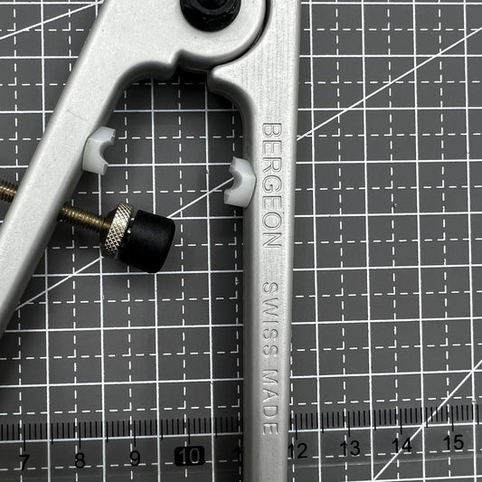 Swiss Bergeon 6618 precision spring bar plier for watch strap repairs and adjustments.
