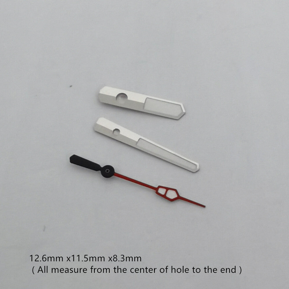 12,6 x 11,5 x 8,3 mm grün leuchtende Uhrzeiger für NH35 NH36 Uhrwerk