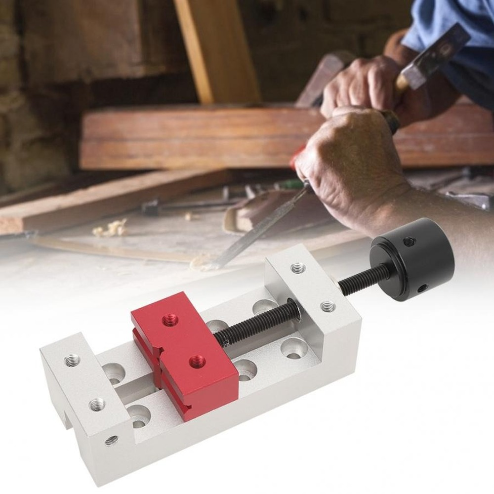 50mm Mini Aluminum Clamp Bench Table Vise Drill Press Fixing Tool Carving Bench