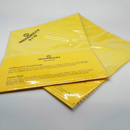 Bergeon 6719 cotton polishing cloth for watch repair, ideal for cleaning and maintaining timepieces.