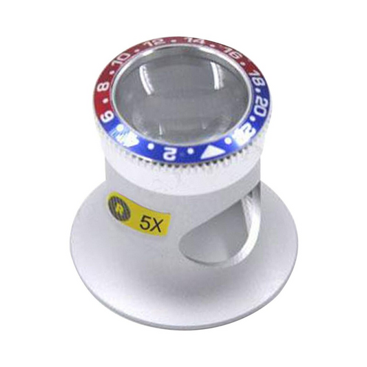 3X 5X 10X 20X jeweler's loupe magnifier glass by Premium Aluminum for detailed watch accessory inspection.