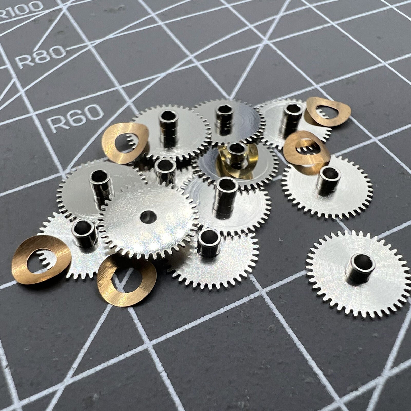 Hour wheel and train bridge for Seagull ST3600 ETA6497 watch movement, precision replacement part.