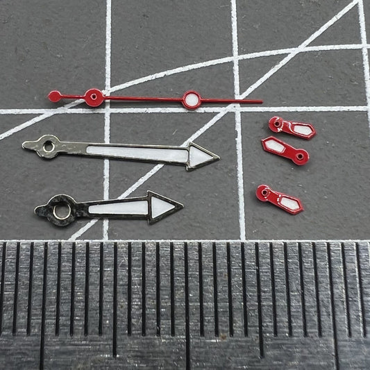 13mm red second hand with green lume for VD53 VD54 VD57 watch movements