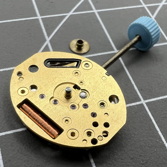 Swiss ETA 980.153 quartz watch movement with 2 hands, precise timekeeping by ETA brand.
