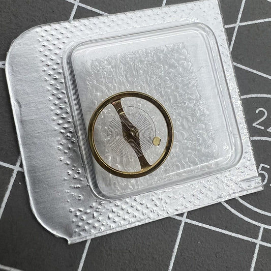 Golden Complete Balance Wheel with Hairspring for NH35/NH36/NH38/NH39 watch movements, precision gear accessory.