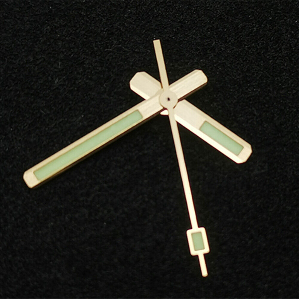 Green luminous watch hands set for SKX007, SPR777 with NH35A/NH36 movement, precise fit.