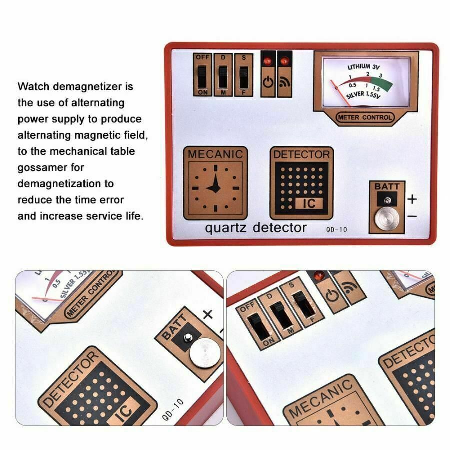 QD-10 Demagnetization/Battery Measure / Pulse / Quartz Tester Machine Watch Tool