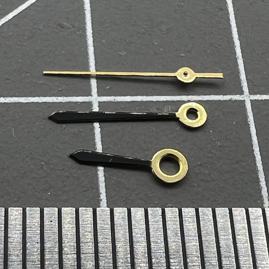 Arrow-shaped watch hands for Ronda 763 quartz movement, sleek design.