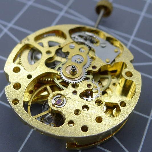 DANDONG 26.5mm 7120 automatic mechanical watch movement with hollow golden design for precise timekeeping