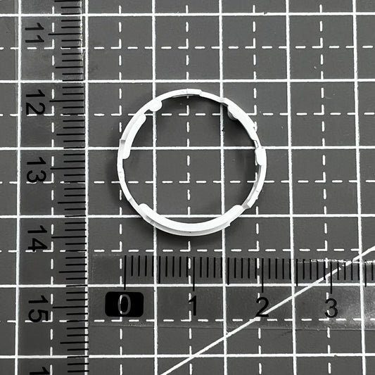 Plastic watch case cushion mount ring for Miyota 6T51 movement, ensuring secure fit and protection.