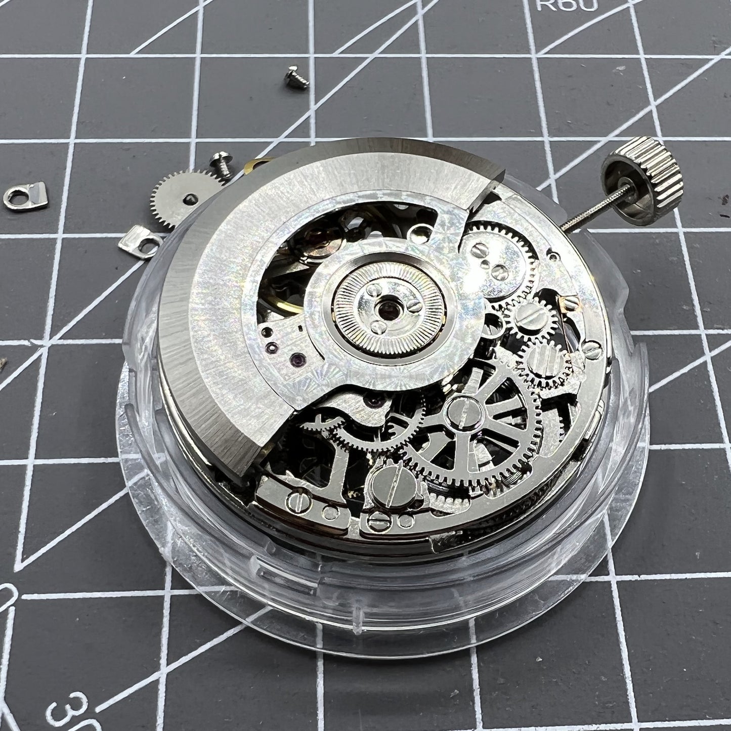 Tianjin Seagull ST25 Silber Automatische Mechanische Bewegung 3 Hände Hohl