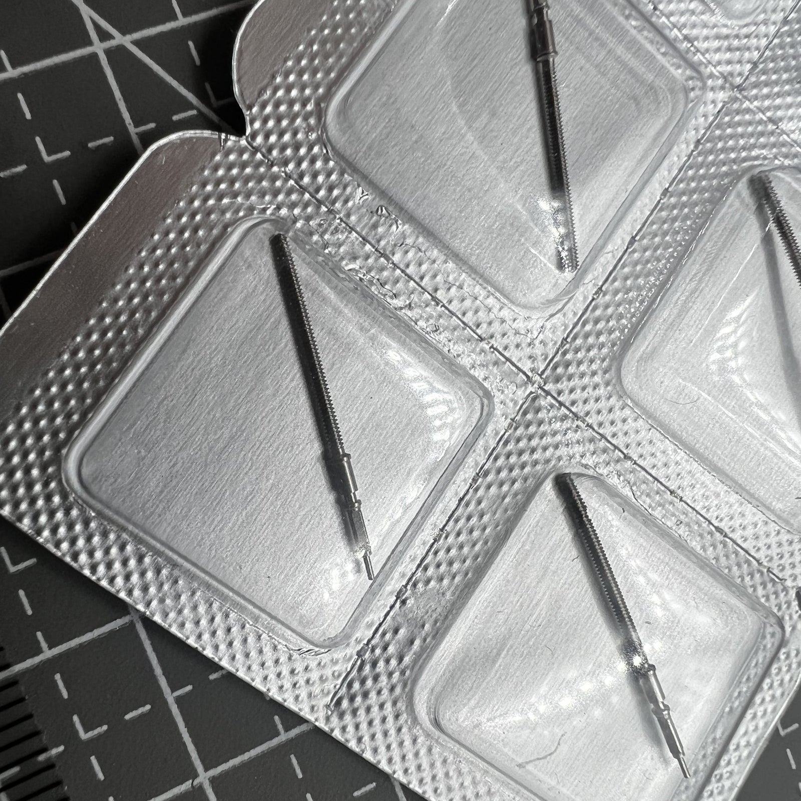 Set of 5 ETA C07.111 winding stems, durable precision parts by ETA for watch movement repair.