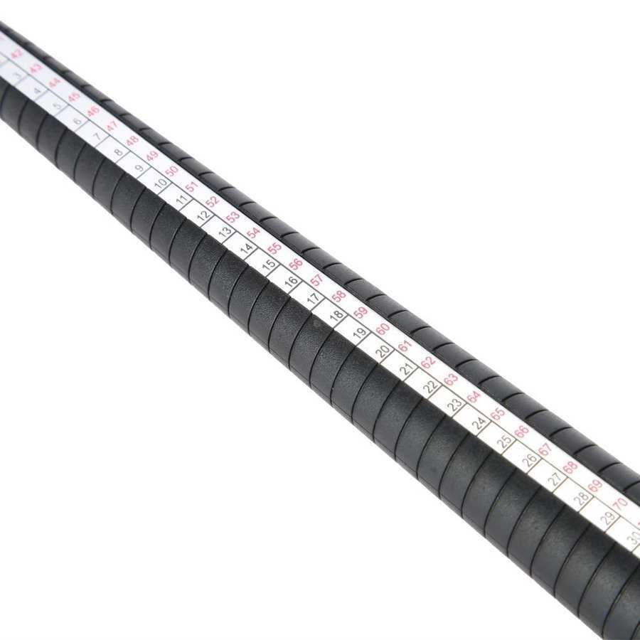 Plastic finger ring sizer mandrel, durable tool for precise and easy ring sizing measurements.
