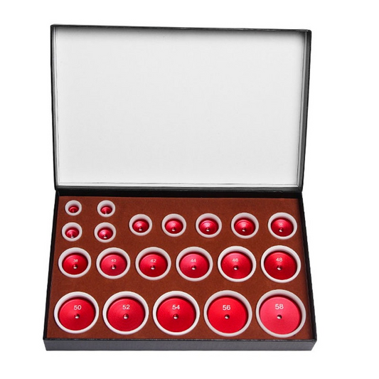 Profession Watch Tool set with 24 sizes, rubber cover, metal aluminum mold for precise watch repairs.