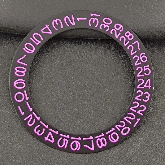 Black background pink date wheel overlay for Seiko NH35 NH36 watch movement accessories