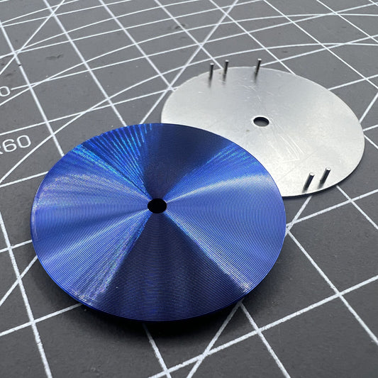 28.5mm blue watch dial for NH35 NH36 4R35 movements, no printing, precision-crafted.