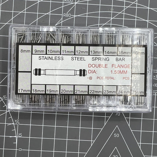 Stainless steel spring bars and link pins kit, 360PCS, 8-25mm for watch band strap repair.
