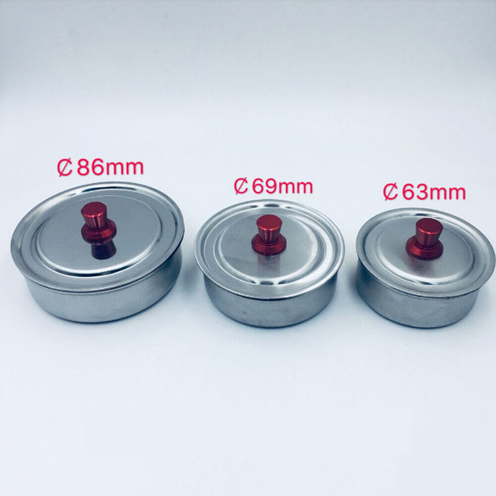 Stainless Steel 86-63mm Watch Oil Benzine Cup with Anti-Leak Cover Repair Tool