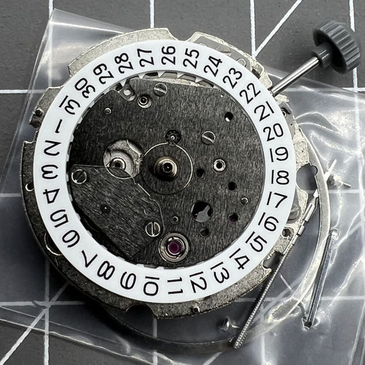 Miyota 8217 automatic watch movement with small second at 9, precision Japan-made mechanism for accessories.